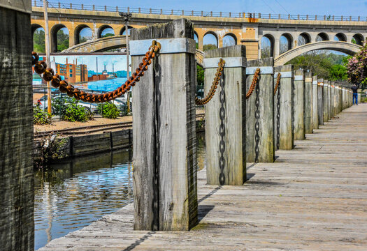 Beautiful view from the bridge in Philadelphia, Manayunk