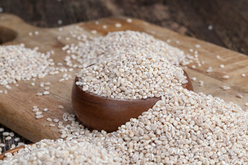 pearl barley for cooking porridge, made from barley