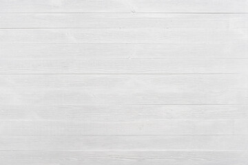 White wood texture background. Painted wooden planks pattern top view flat lay.