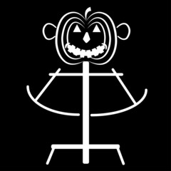 halloween ghosts and pumpkin design illustration concept vector web