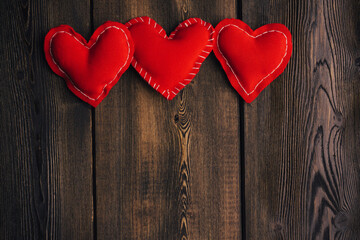 heart design object creative and decoration wooden background