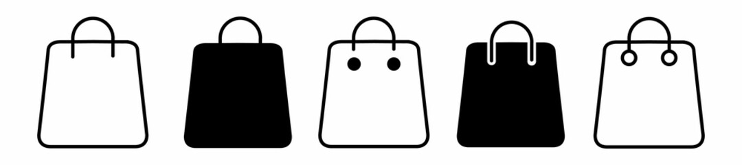 Shopping bag icons set vector
