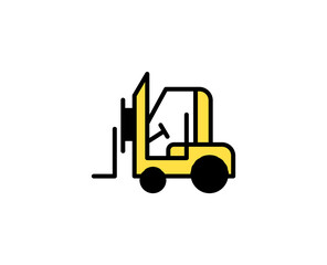 Forklift line icon. Vector symbol in trendy flat style on white background. Commerce sing for design.