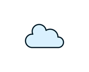 Cloud premium line icon. Simple high quality pictogram. Modern outline style icons. Stroke vector illustration on a white background. 