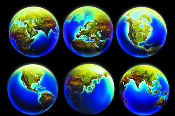 3D illustration of earth globe