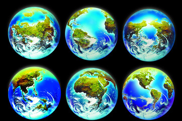 3D illustration of earth globe