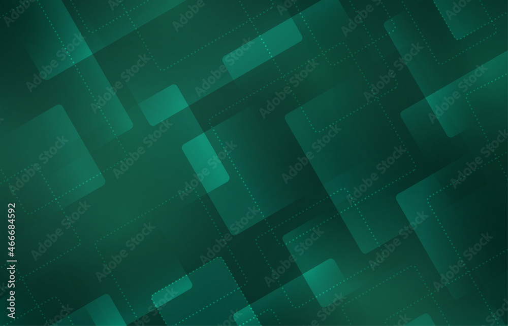 Poster abstract gradient green template design of futuristic template with sqaure overlapping artwork. cove