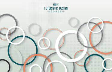 Abstract circle pattern of geometric decorative artwork degsign template. Ovelppaing with halftone design background. illustration vector