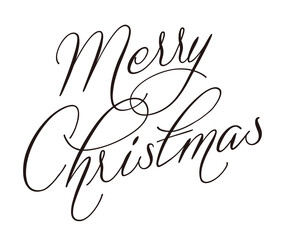 Christmas logo text illustration ( thin lines )