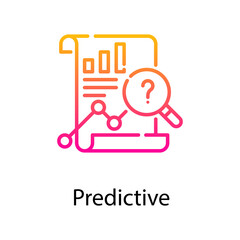 Predictive vector gradient Icon Design illustration. Web Analytics Symbol on White background EPS 10 File
