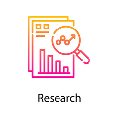 Research vector gradient Icon Design illustration. Web Analytics Symbol on White background EPS 10 File