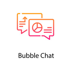 Bubble chat vector gradient Icon Design illustration. Web Analytics Symbol on White background EPS 10 File