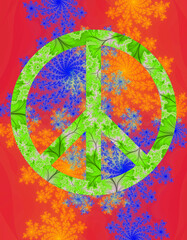 Abstract illustration of the international peace symbol 