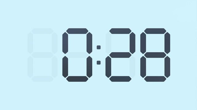 Digital Time Retro Display Series From 0 27 To 0 28 
Exact Time Series 
Alarm Clock Front Camera Close Up 
Creative And Customizable Movie, Film, Video Asset