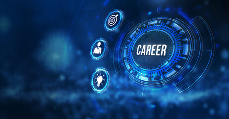 Internet, business, Technology and network concept.Coach motivate to career growth. Personal development, personal and career growth. Potential concepts. 3d illustration.