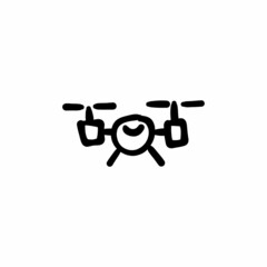 Drone icon in vector. Logotype - Doodle