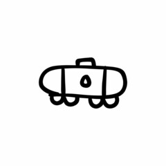 Oil tank icon in vector. Logotype - Doodle
