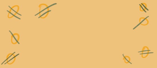 Funny Geometric Hand Drawn circle on yellow Background. Simple Dotted Print Ideal for Fabric, Wrapping Paper.