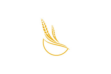 Wheat logo template design vector, icon illustration