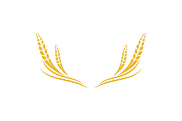 Wheat logo template design vector, icon illustration