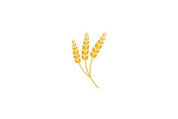 Wheat logo template design vector, icon illustration