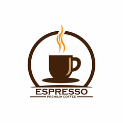 espresso coffee design logo vector