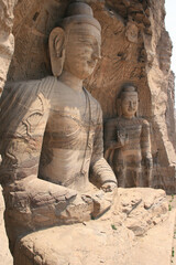yungang caves in datong in china