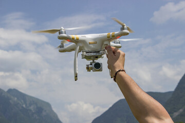 drone in the hand