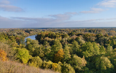 Fototapeta na wymiar Scenic landscape of the Desna river in Bryansk