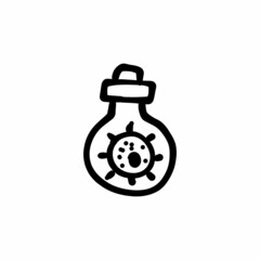 Toxic chemical icon in vector. Logotype - Doodle