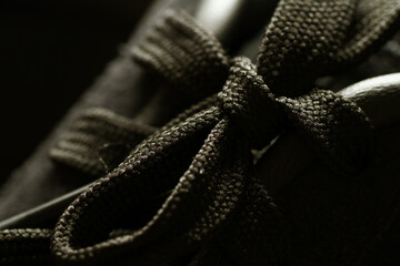 Macro shot of sneakers or sport shoe