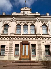 Fototapeta na wymiar Kyiv, Ukraine - MAY 21, 2021: old historical building in the center of Kyiv.