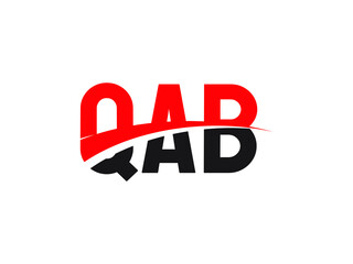 QAB Letter Initial Logo Design Vector Illustration