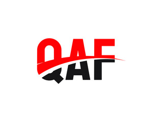 QAF Letter Initial Logo Design Vector Illustration