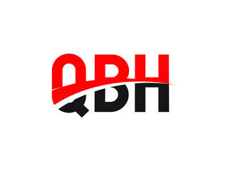 QBH Letter Initial Logo Design Vector Illustration