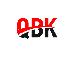 QBK Letter Initial Logo Design Vector Illustration