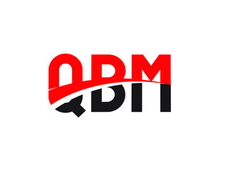 QBM Letter Initial Logo Design Vector Illustration