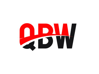 QBW Letter Initial Logo Design Vector Illustration
