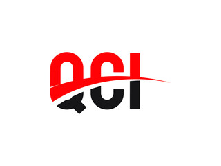 QCI Letter Initial Logo Design Vector Illustration