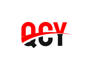 QCY Letter Initial Logo Design Vector Illustration