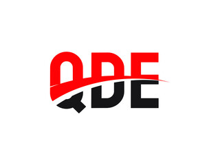 QDE Letter Initial Logo Design Vector Illustration