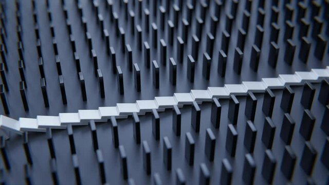 Dominosteine - Konzept Kreativit&auml;t, auffallen oder Marktf&uuml;hrer