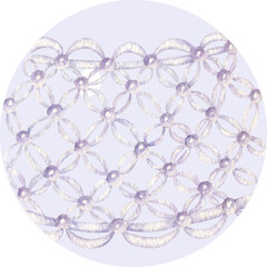 Watercolor hand drawn Christmas tree decoration. Lace glass ball. Ideal for Christmas and new year invitations and greeting cards.