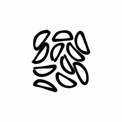 Obraz premium Seeds icon in vector. Logotype - Doodle