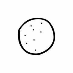 Bread icon in vector. Logotype - Doodle