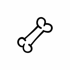 Bone icon in vector. Logotype - Doodle