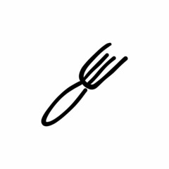 Fork icon in vector. Logotype - Doodle