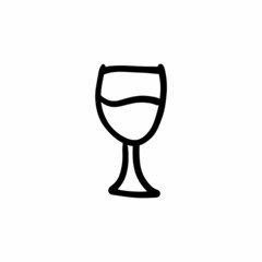 Drink glass icon in vector. Logotype - Doodle