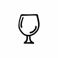 Alcohol icon in vector. Logotype - Doodle