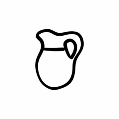 Water jug icon in vector. Logotype - Doodle